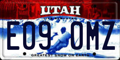 UT license plate E090MZ
