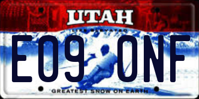 UT license plate E090NF