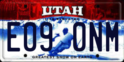 UT license plate E090NM