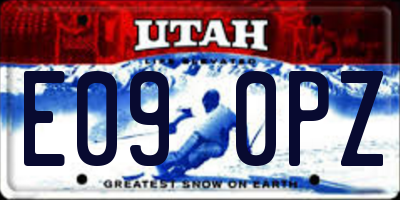UT license plate E090PZ