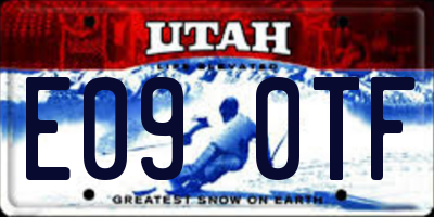 UT license plate E090TF