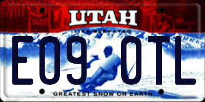 UT license plate E090TL