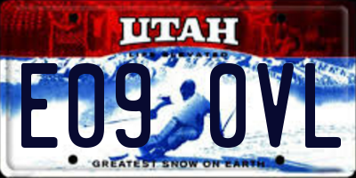 UT license plate E090VL