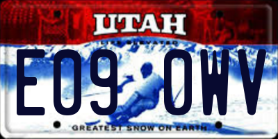UT license plate E090WV