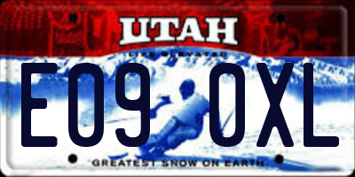 UT license plate E090XL
