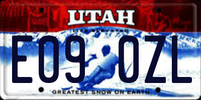 UT license plate E090ZL