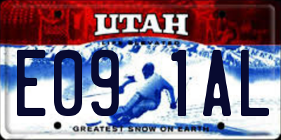 UT license plate E091AL