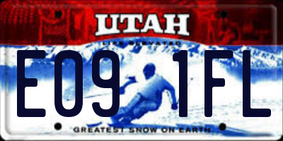 UT license plate E091FL