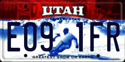 UT license plate E091FR
