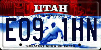 UT license plate E091HN