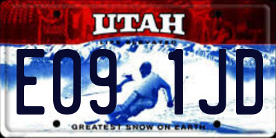UT license plate E091JD