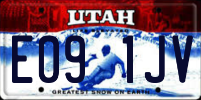 UT license plate E091JV