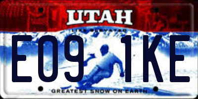 UT license plate E091KE