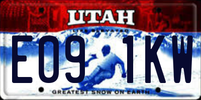UT license plate E091KW