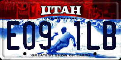 UT license plate E091LB