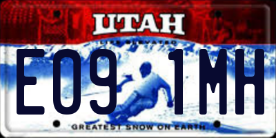 UT license plate E091MH