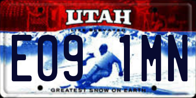 UT license plate E091MN