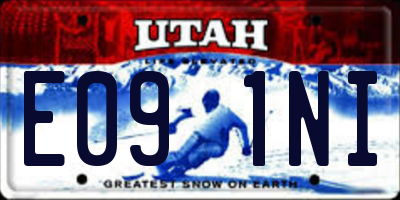 UT license plate E091NI