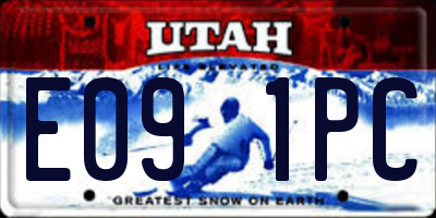UT license plate E091PC