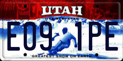 UT license plate E091PE