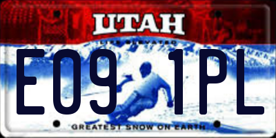 UT license plate E091PL