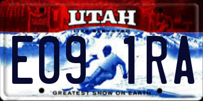 UT license plate E091RA
