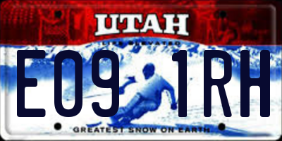 UT license plate E091RH
