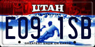 UT license plate E091SB