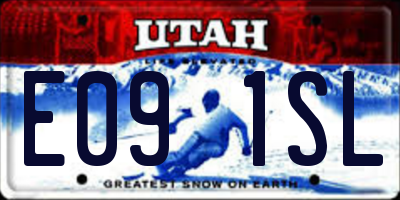 UT license plate E091SL