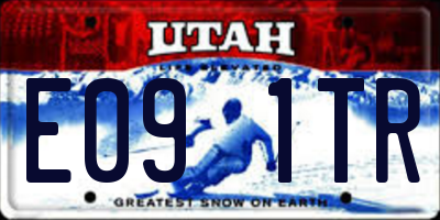UT license plate E091TR