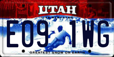 UT license plate E091WG