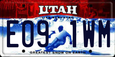 UT license plate E091WM