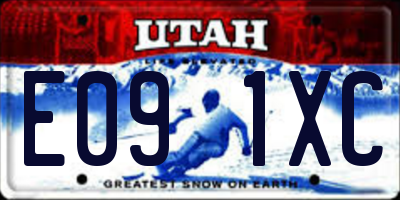 UT license plate E091XC