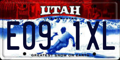 UT license plate E091XL