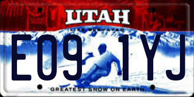 UT license plate E091YJ