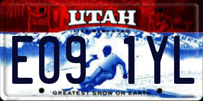UT license plate E091YL