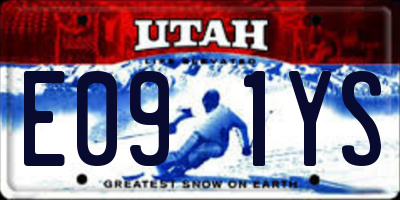 UT license plate E091YS