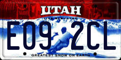 UT license plate E092CL