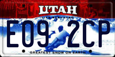 UT license plate E092CP