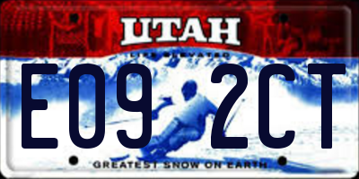 UT license plate E092CT