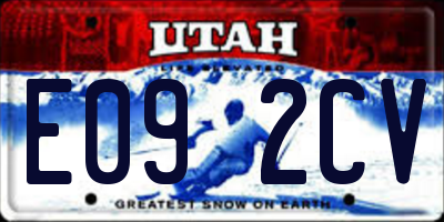 UT license plate E092CV