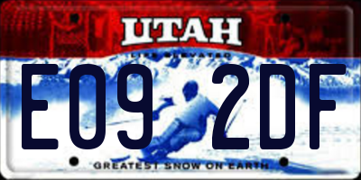 UT license plate E092DF