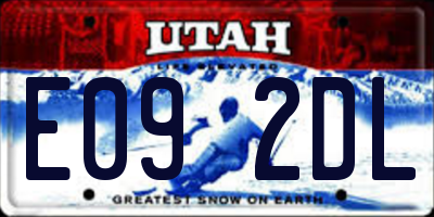 UT license plate E092DL
