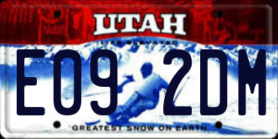 UT license plate E092DM