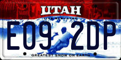 UT license plate E092DP
