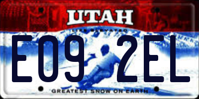UT license plate E092EL