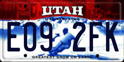 UT license plate E092FK