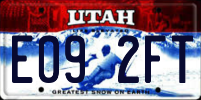 UT license plate E092FT