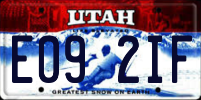 UT license plate E092IF