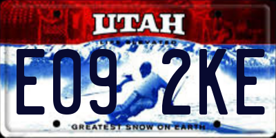 UT license plate E092KE